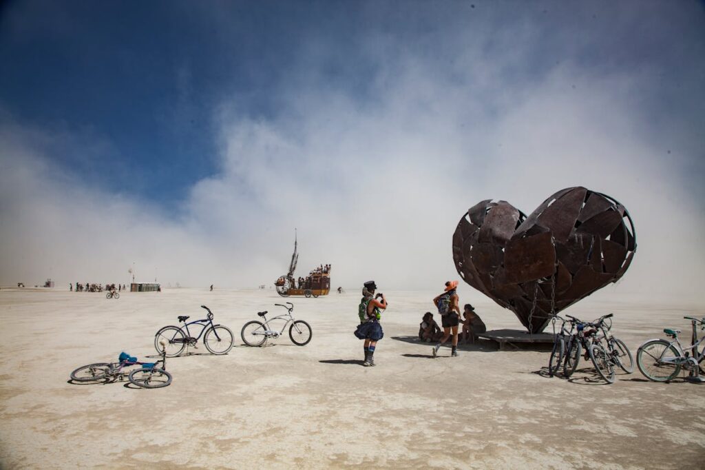 Picture of kids at the Burning Man festival